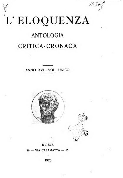 L'eloquenza antologia, critica, cronaca