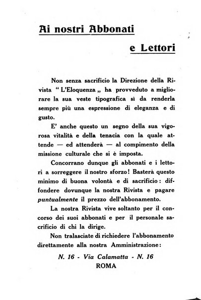 L'eloquenza antologia, critica, cronaca