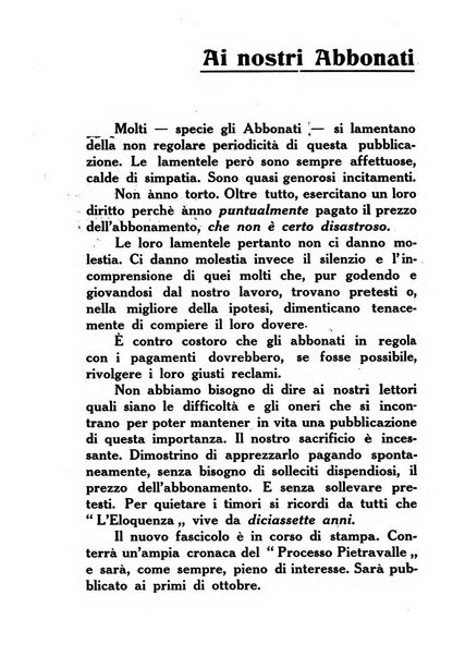 L'eloquenza antologia, critica, cronaca