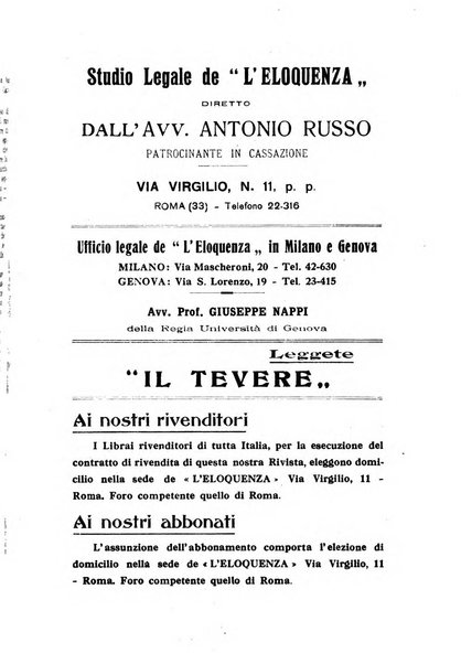 L'eloquenza antologia, critica, cronaca