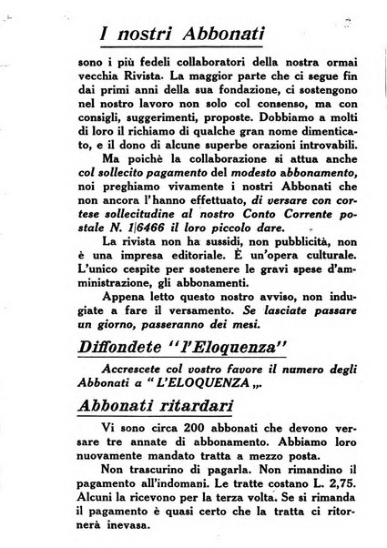 L'eloquenza antologia, critica, cronaca