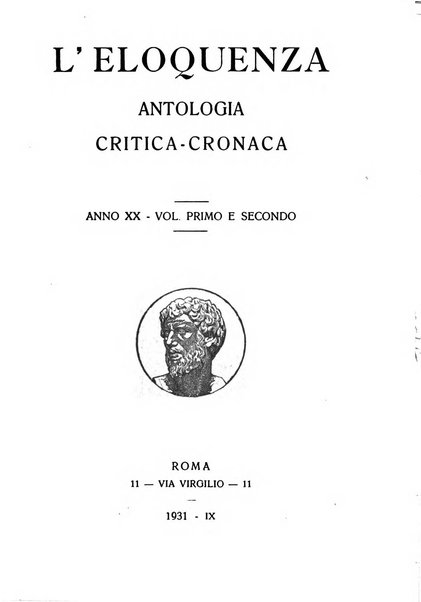 L'eloquenza antologia, critica, cronaca