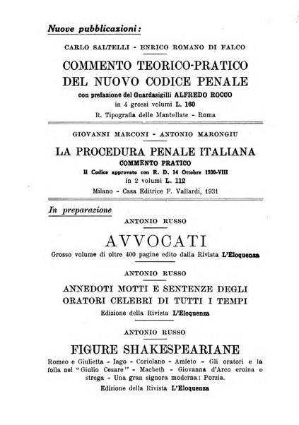 L'eloquenza antologia, critica, cronaca