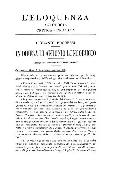 L'eloquenza antologia, critica, cronaca