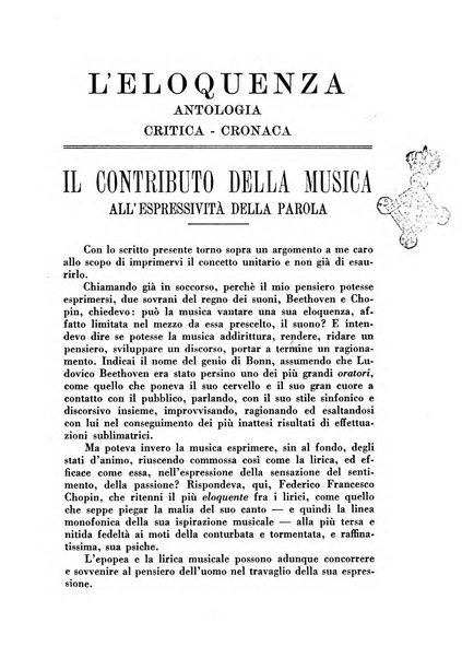 L'eloquenza antologia, critica, cronaca