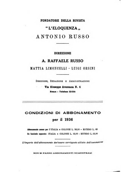 L'eloquenza antologia, critica, cronaca