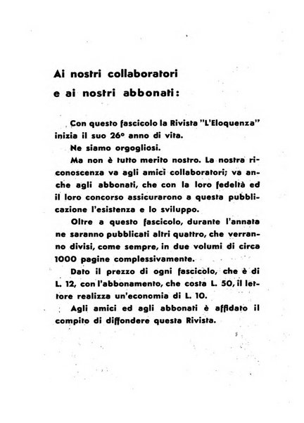 L'eloquenza antologia, critica, cronaca