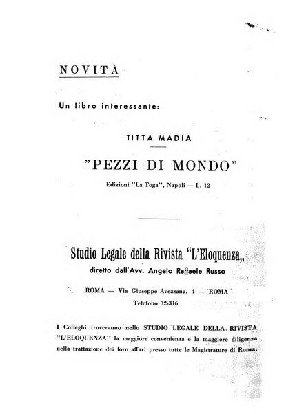 L'eloquenza antologia, critica, cronaca