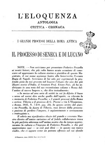 L'eloquenza antologia, critica, cronaca