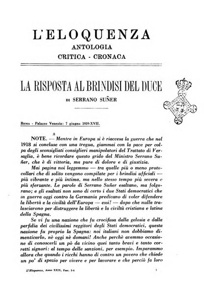 L'eloquenza antologia, critica, cronaca