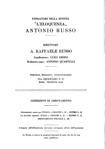 L'eloquenza antologia, critica, cronaca