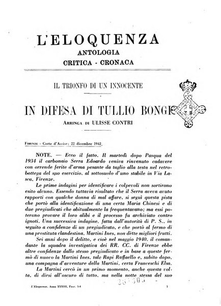 L'eloquenza antologia, critica, cronaca