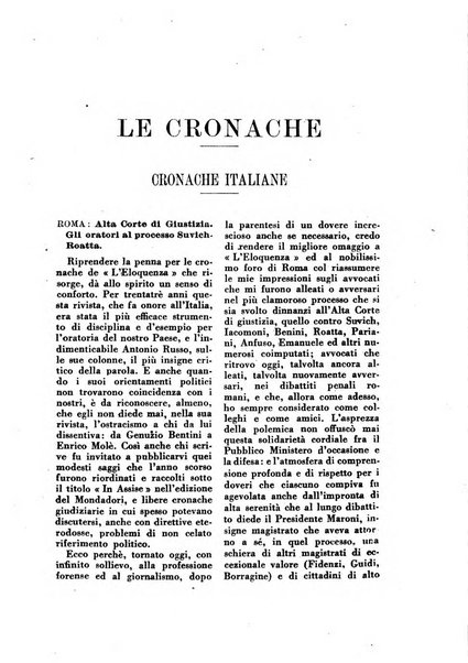 L'eloquenza antologia, critica, cronaca