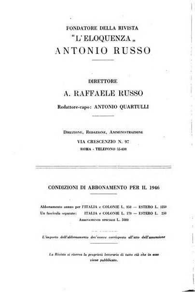 L'eloquenza antologia, critica, cronaca