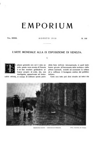 Emporium rivista mensile illustrata d'arte, letteratura, scienze e varietà