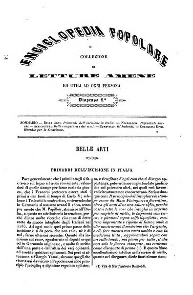 Enciclopedia popolare o collezione di letture amene ed utili ad ogni persona