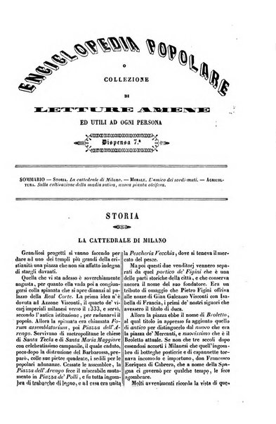 Enciclopedia popolare o collezione di letture amene ed utili ad ogni persona