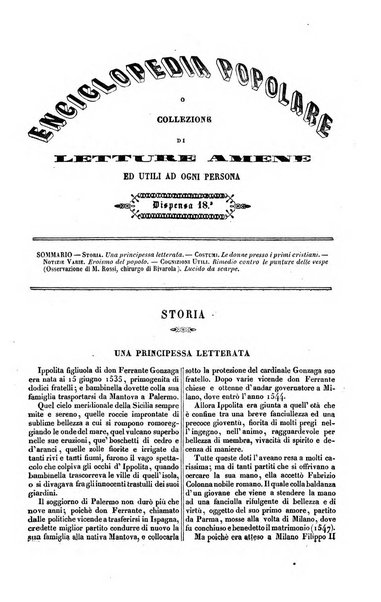 Enciclopedia popolare o collezione di letture amene ed utili ad ogni persona