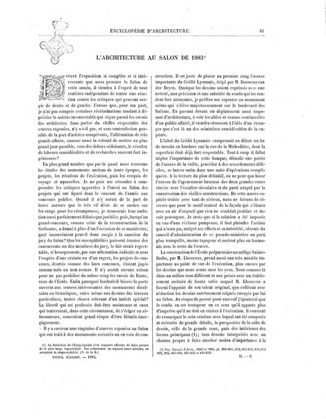 Encyclopedie d'architecture revue mensuelle des travaux publics et particuliers