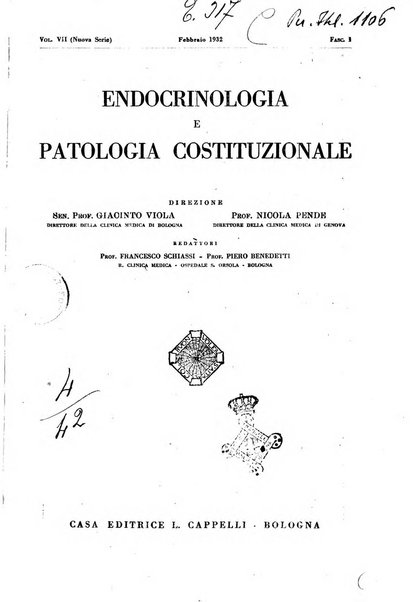 Endocrinologia e patologia costituzionale