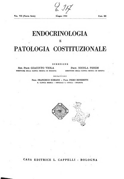 Endocrinologia e patologia costituzionale