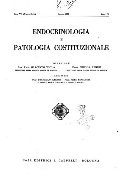 Endocrinologia e patologia costituzionale