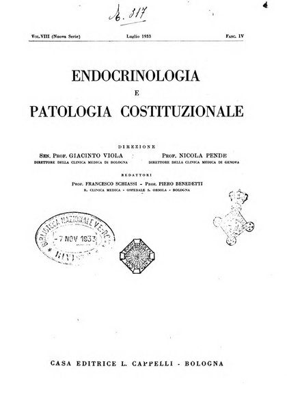 Endocrinologia e patologia costituzionale