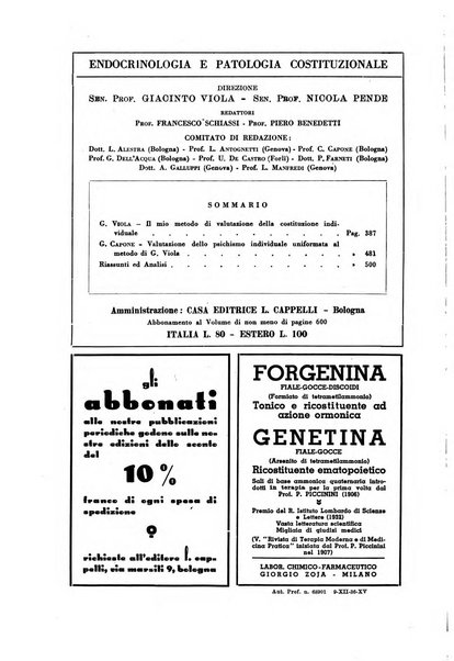 Endocrinologia e patologia costituzionale