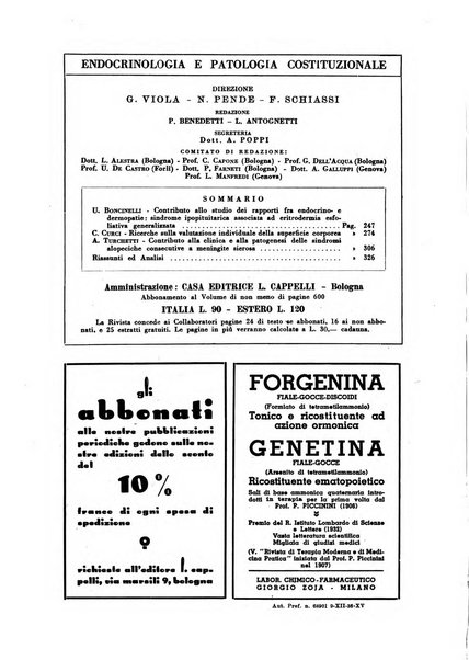 Endocrinologia e patologia costituzionale