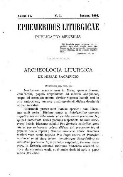 Ephemerides liturgicae