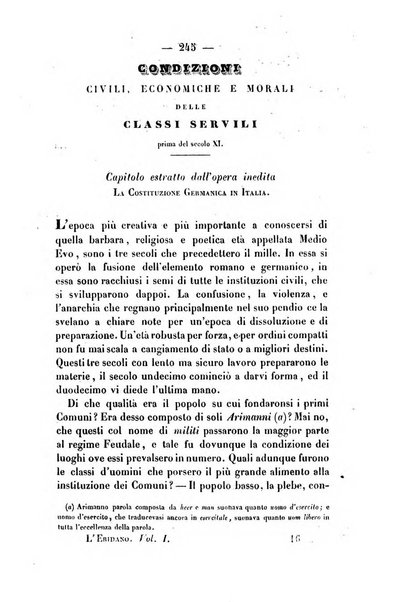 L'Eridano rivista scientifico-letteraria