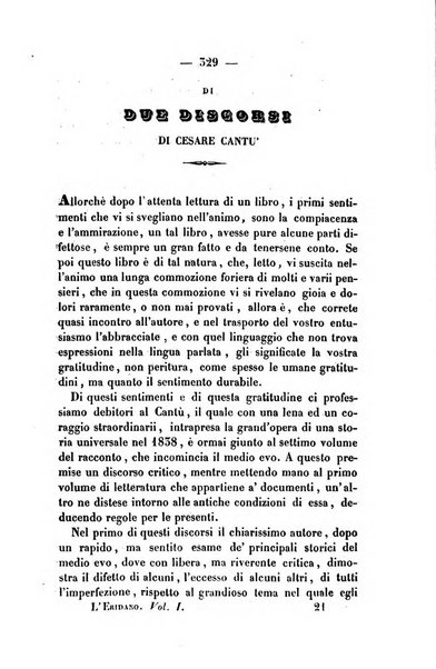 L'Eridano rivista scientifico-letteraria