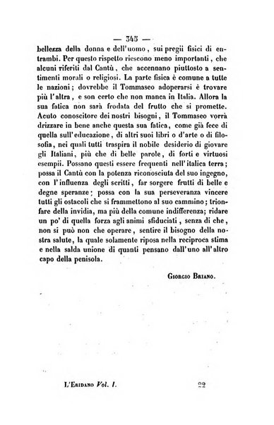 L'Eridano rivista scientifico-letteraria