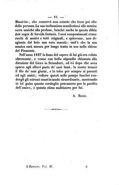 L'Eridano rivista scientifico-letteraria