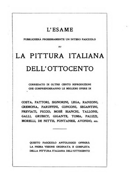 L'esame rivista mensile di coltura e d'arte