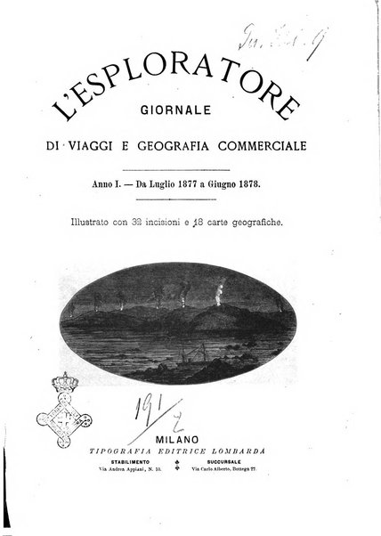 L'esploratore giornale di viaggi e di geografia commerciale