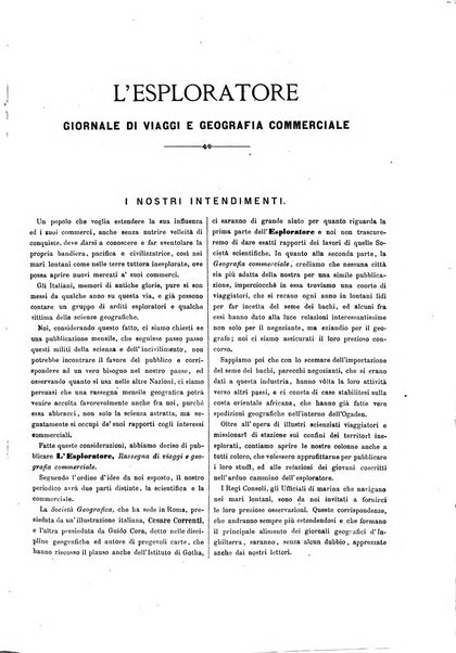 L'esploratore giornale di viaggi e di geografia commerciale