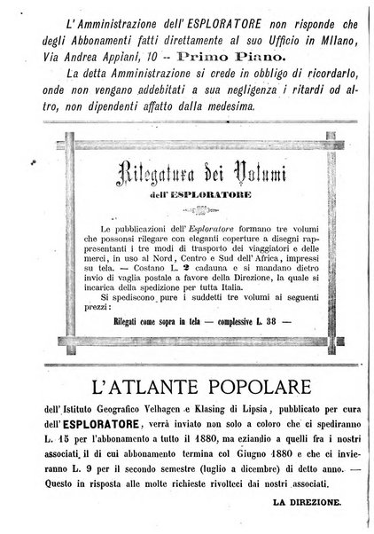 L'esploratore giornale di viaggi e di geografia commerciale