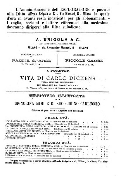 L'esploratore giornale di viaggi e di geografia commerciale