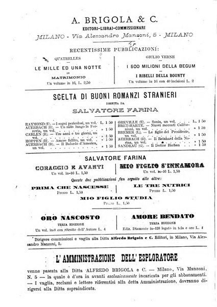 L'esploratore giornale di viaggi e di geografia commerciale