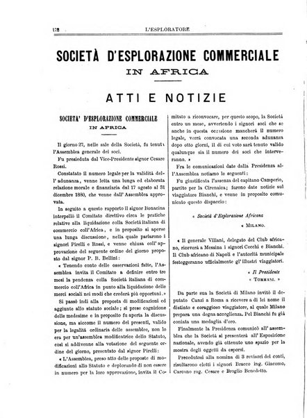 L'esploratore giornale di viaggi e di geografia commerciale