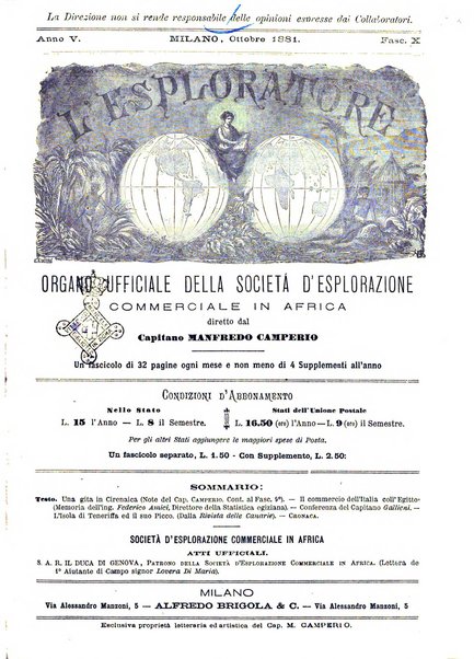 L'esploratore giornale di viaggi e di geografia commerciale