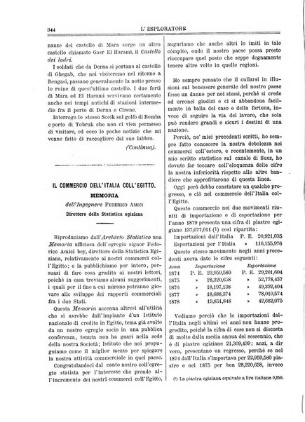 L'esploratore giornale di viaggi e di geografia commerciale