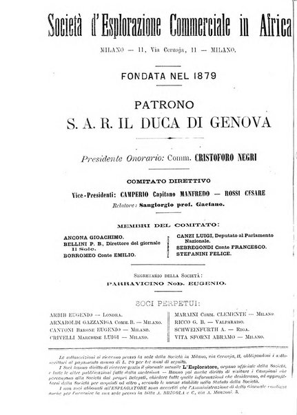 L'esploratore giornale di viaggi e di geografia commerciale