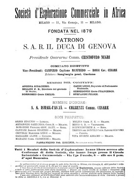 L'esploratore giornale di viaggi e di geografia commerciale