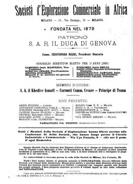 L'esploratore giornale di viaggi e di geografia commerciale