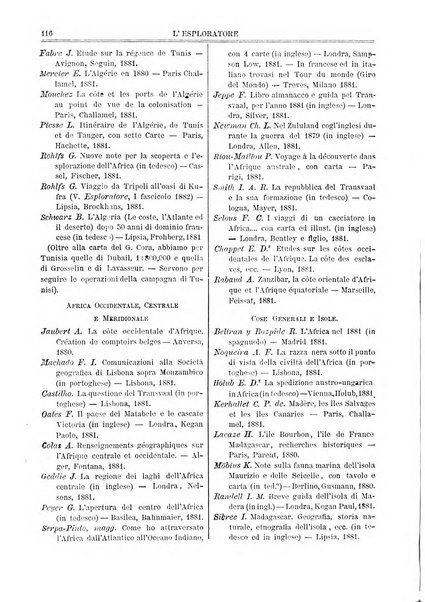 L'esploratore giornale di viaggi e di geografia commerciale