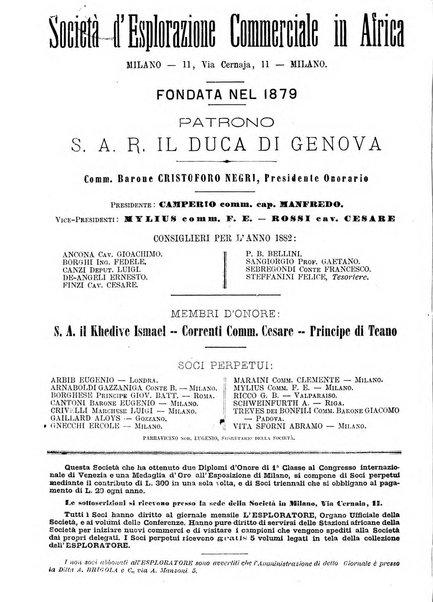 L'esploratore giornale di viaggi e di geografia commerciale