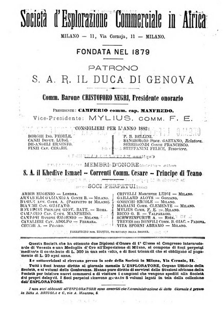 L'esploratore giornale di viaggi e di geografia commerciale