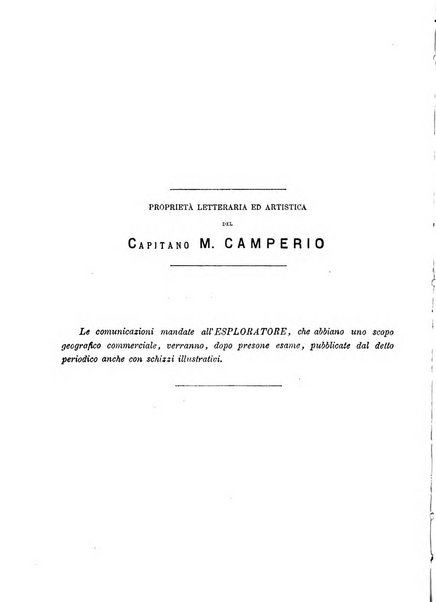 L'esploratore giornale di viaggi e di geografia commerciale